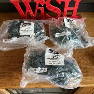 Mosca Design Indoor Outdoor bright white lights an a Wish sign